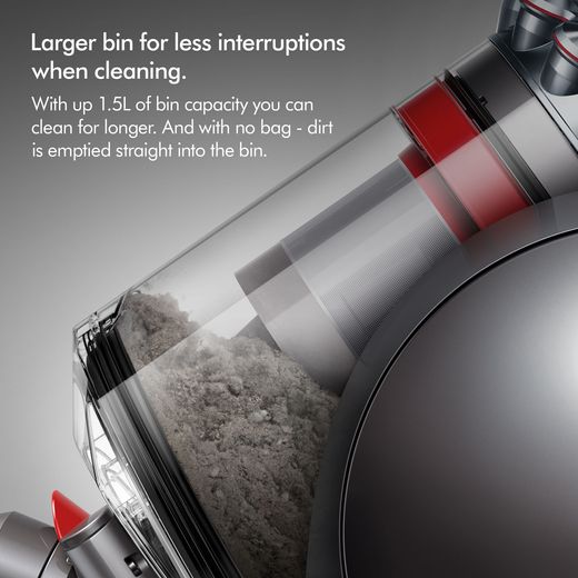 Dyson Big Ball Animal 2 Cylinder Vacuum Cleaner - Annotation - Larger bin shot